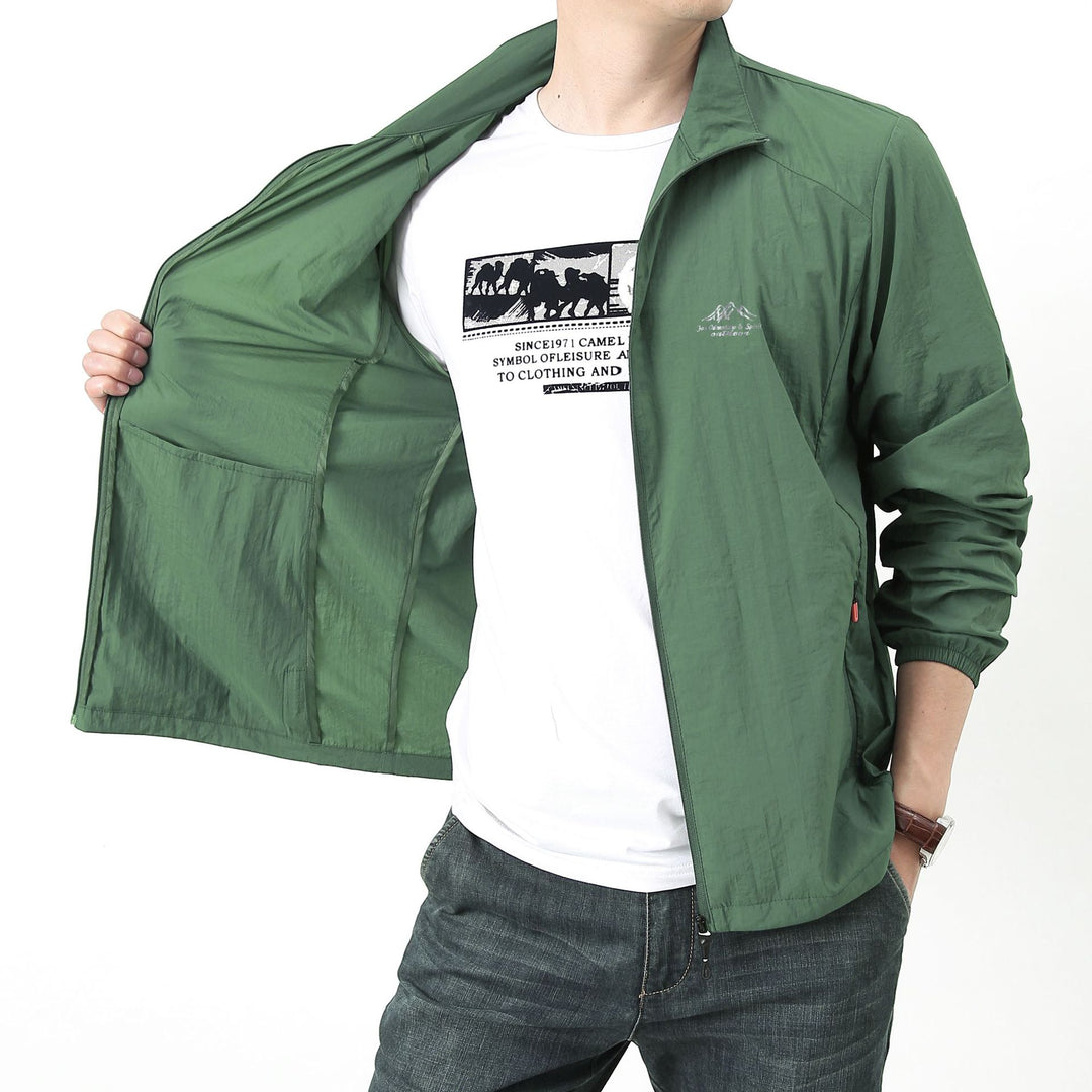 Herren Leichte Outdoorjacke mit verstellbarem Kragen Drune