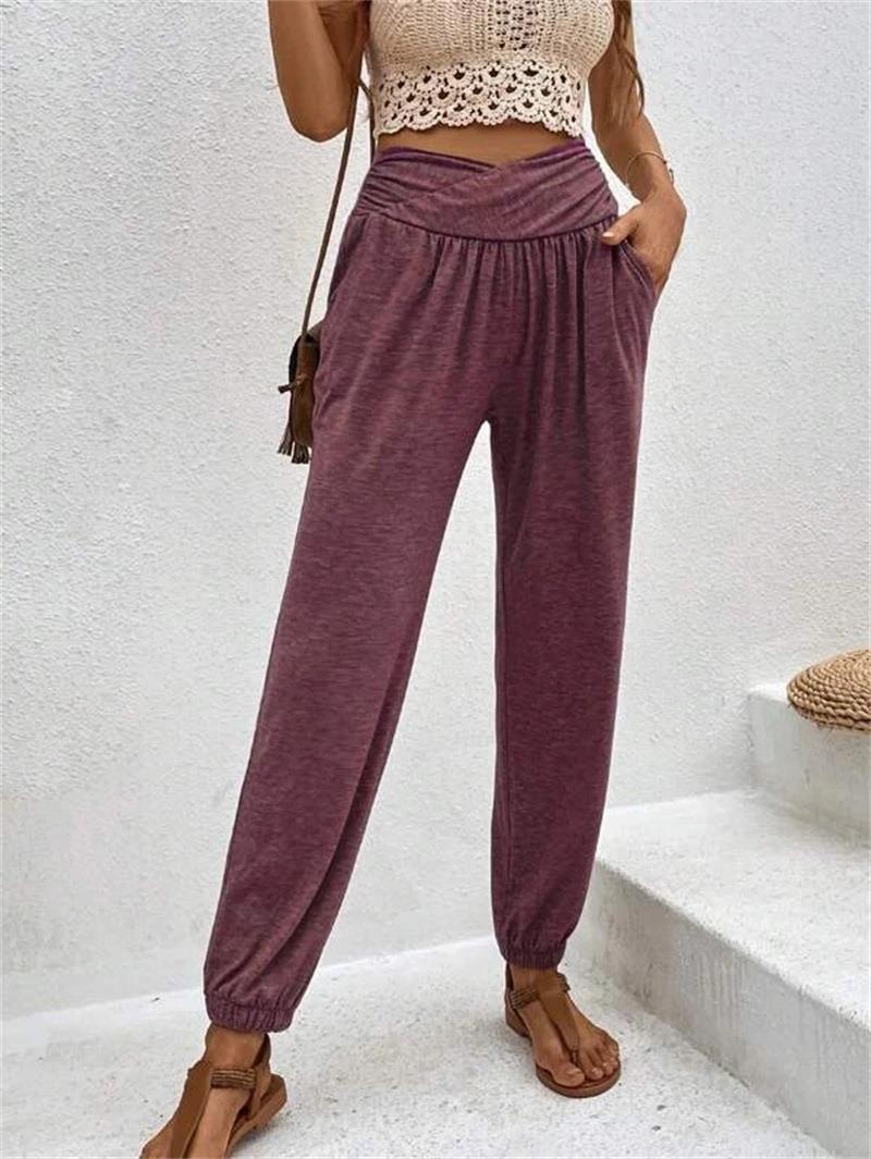 Damen Bequeme Freizeithose mit weit geschnittenem Bund und seitlichen Taschen Drune