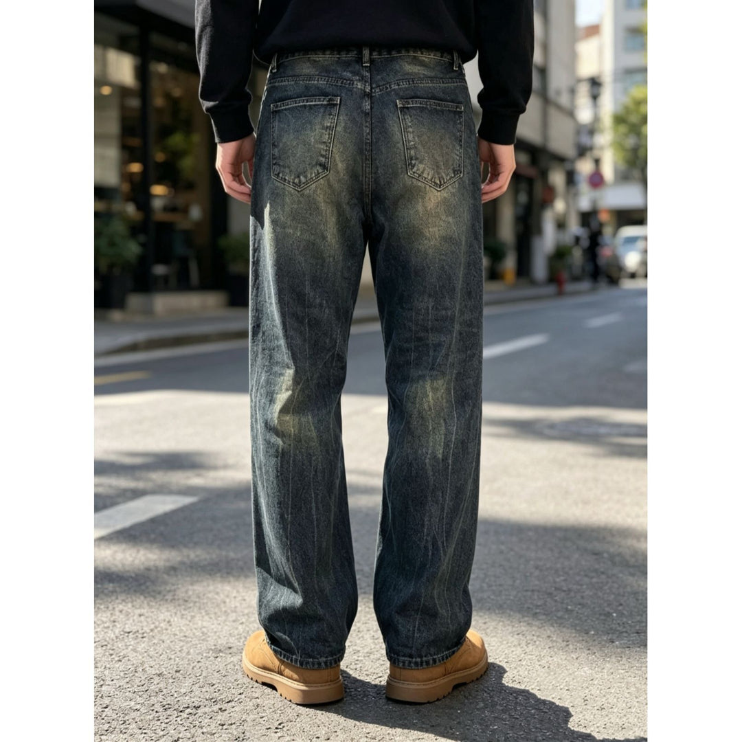 Herren Bequeme und lässige Weit geschnittene Jeans Drune