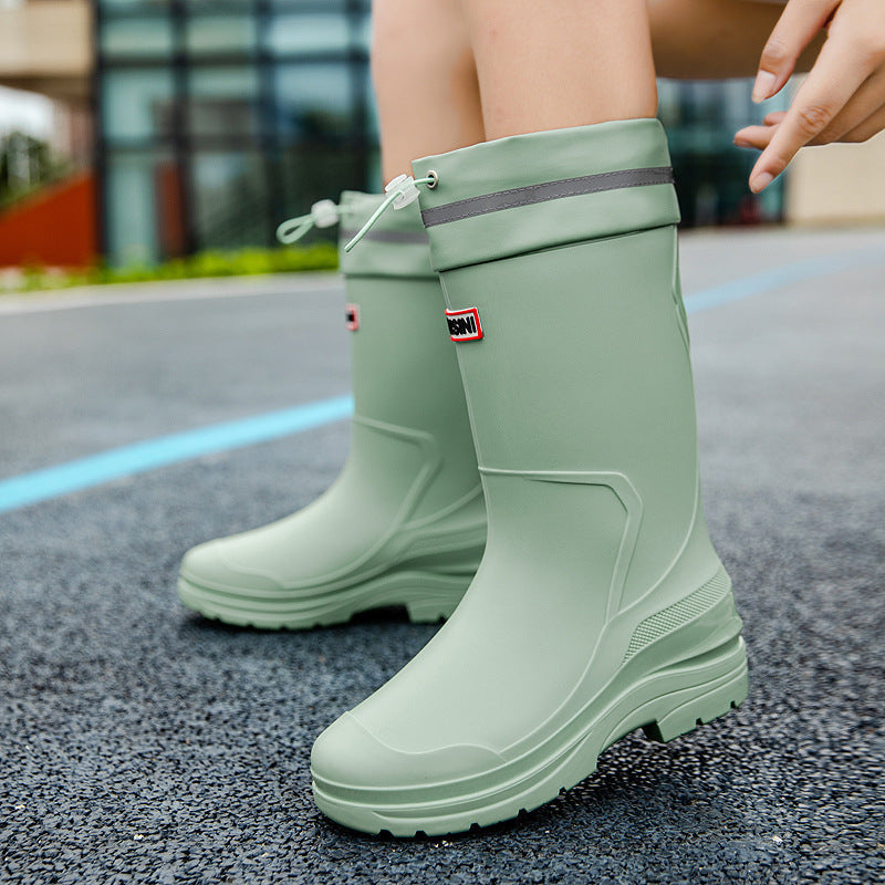 Damen Funktionale Gummistiefel mit verstärktem Knöchelschutz und rutschfester Sohle Heidi-Mode