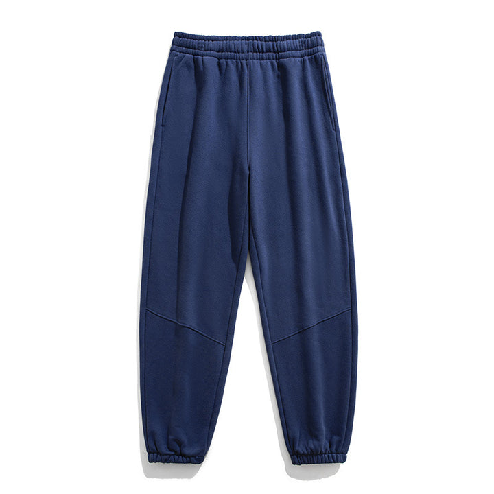 Herren Fleece-Jogginghose mit tapered Schnitt, elastischem Kordelbund & Knie-Paneelen Drune