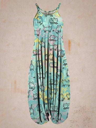 Damen Jumpsuit mit astrologischem Print Drune