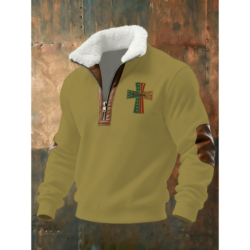 Herren Klassischer Kapuzenpullover mit Fleece-Detail Drune