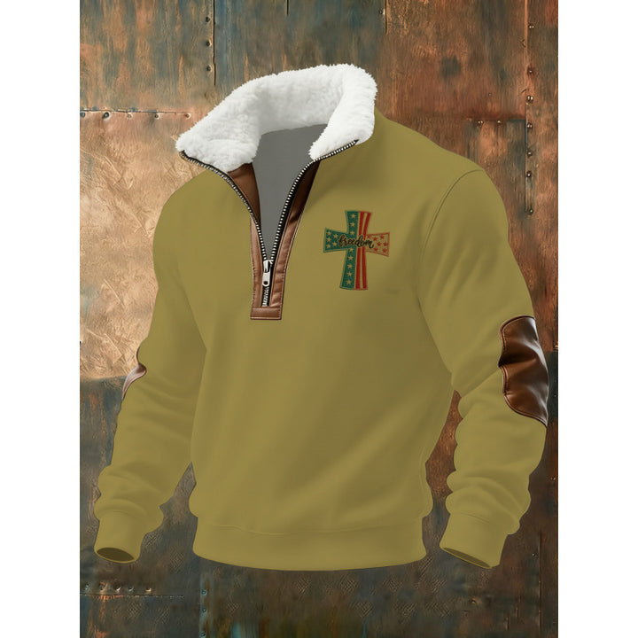 Herren Klassischer Kapuzenpullover mit Fleece-Detail Drune