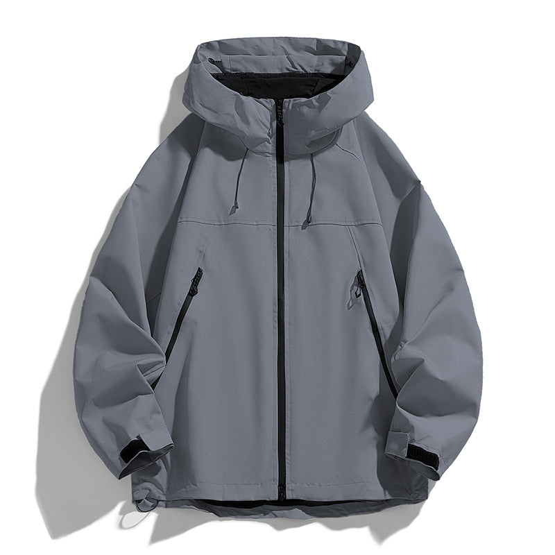 Herren Atmungsaktive Wind- und Wasserfeste Outdoor-Jacke Drune