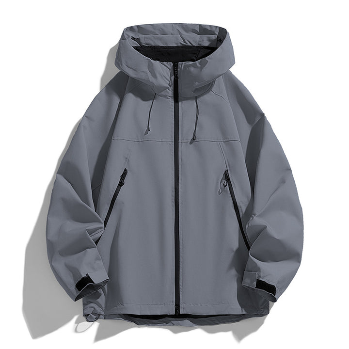 Herren Atmungsaktive Wind- und Wasserfeste Outdoor-Jacke Drune