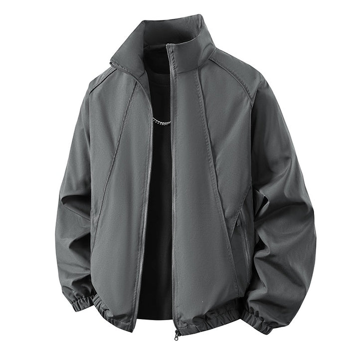 Herren Leichte windabweisende Übergangsjacke mit Stehkragen und elastischen Bündchen Drune