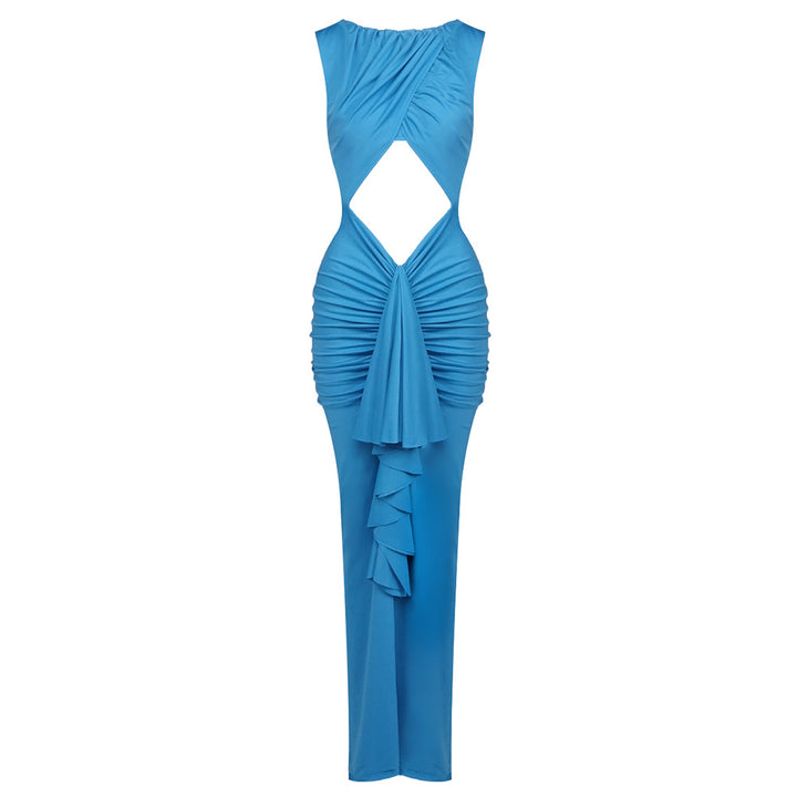 Damen Maxi-Kleid mit innovativen Cut-Outs und raffiniertem Drapée Drune