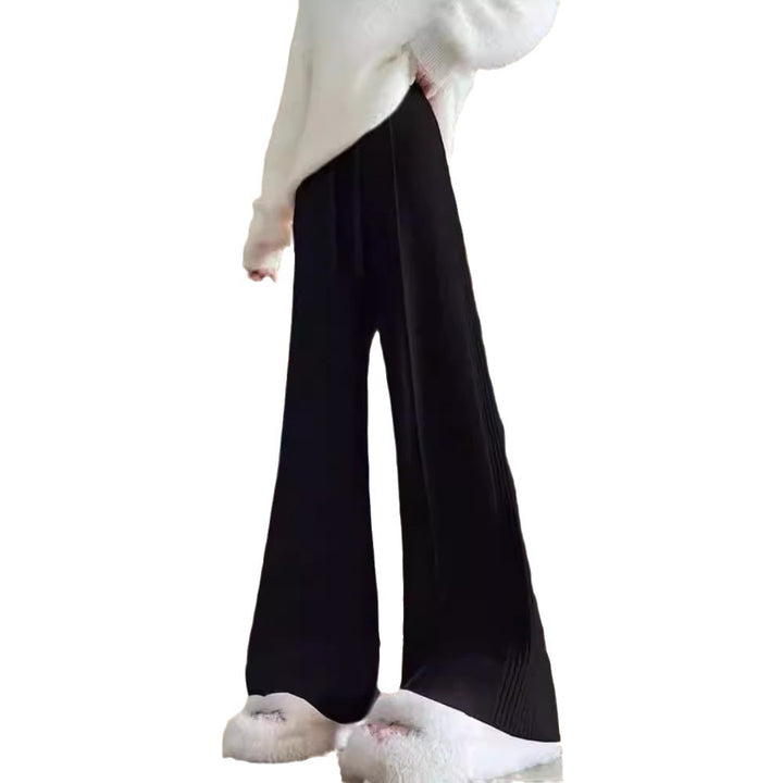 Damen Hochwertige Strickpants mit weichem Bund und eleganter Rippstruktur Drune