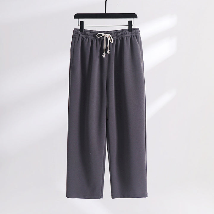 Unisex Gefütterte Fleece-Jogginghose mit elastischem Bund Kordelzug und schmalem Knöchelbündchen Drune