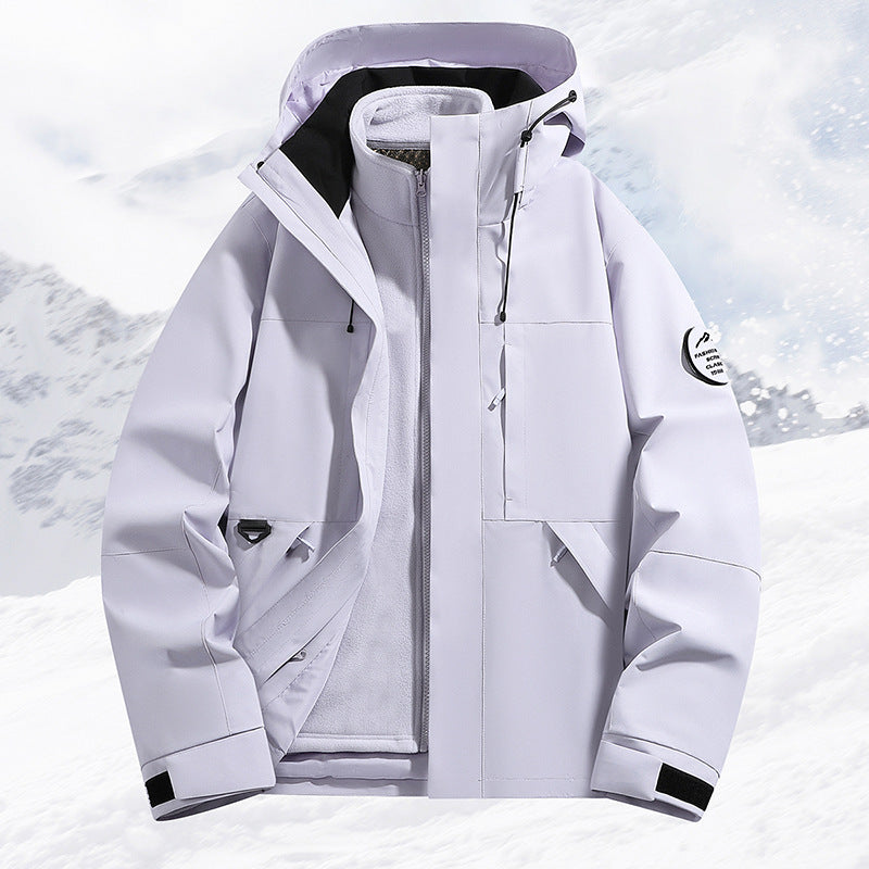 Herren mehrlagige Schneesportjacke mit atmungsaktiver Membran und verstellbarer Kapuze Drune