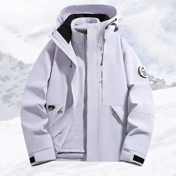 Herren mehrlagige Schneesportjacke mit atmungsaktiver Membran und verstellbarer Kapuze Drune