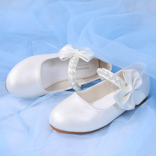 Mädchen Ballerina Schuhe mit Perlen und Schleifen Drune