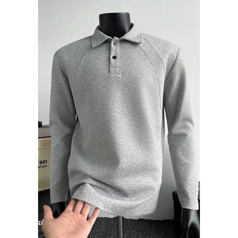 Herren Sportliches Langarm Polo-Shirt Drune