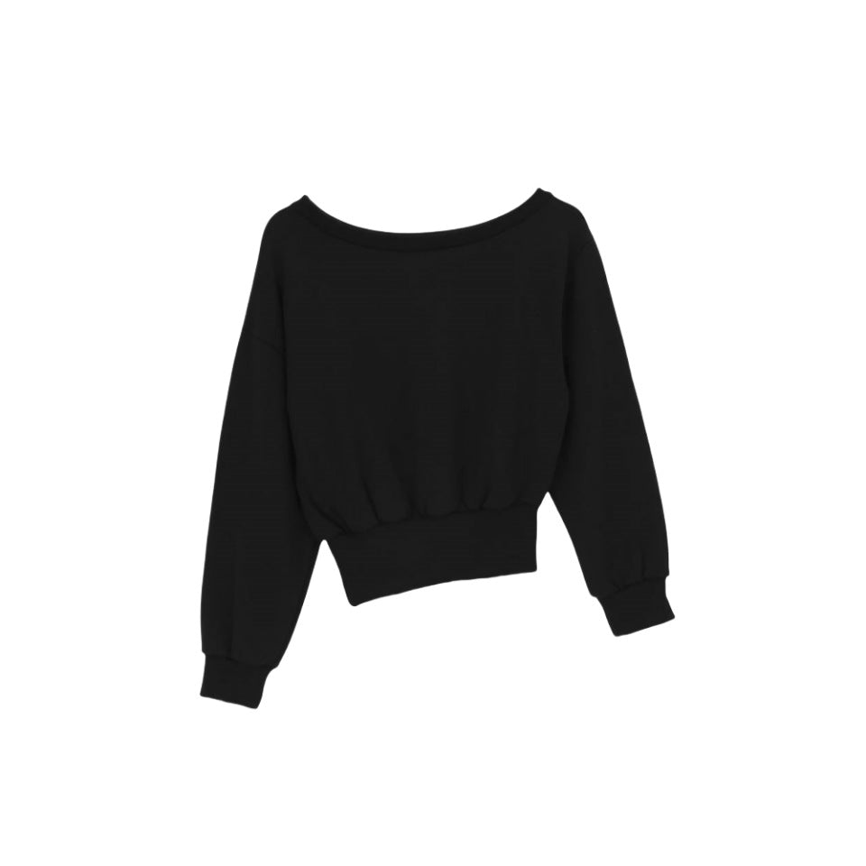 Damen lässiger Pullover mit asymmetrischem Ausschnitt Drune