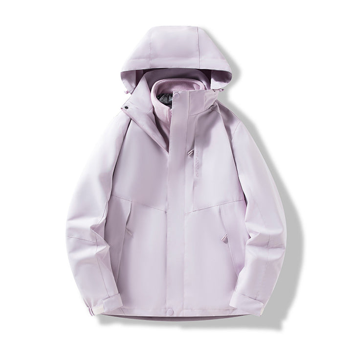 Herren Minimalistische City-Outdoorjacke mit verschweißten Nähten, verstellbarer Kapuze und Thermofutter Drune