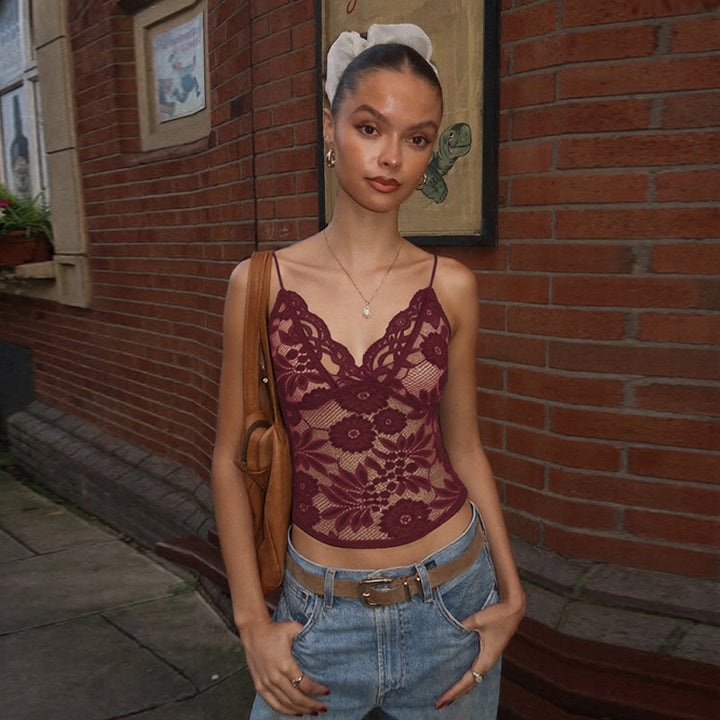 Damen Spitzenbustier mit verführerischen Blumenmustern Drune