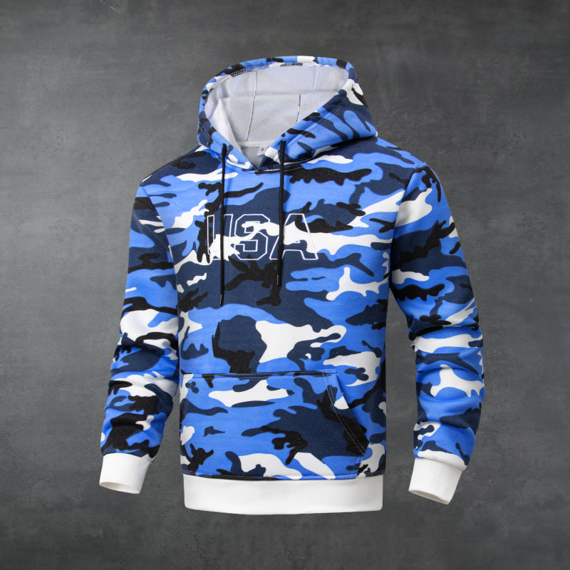 Herren Camouflage Kapuzenpullover