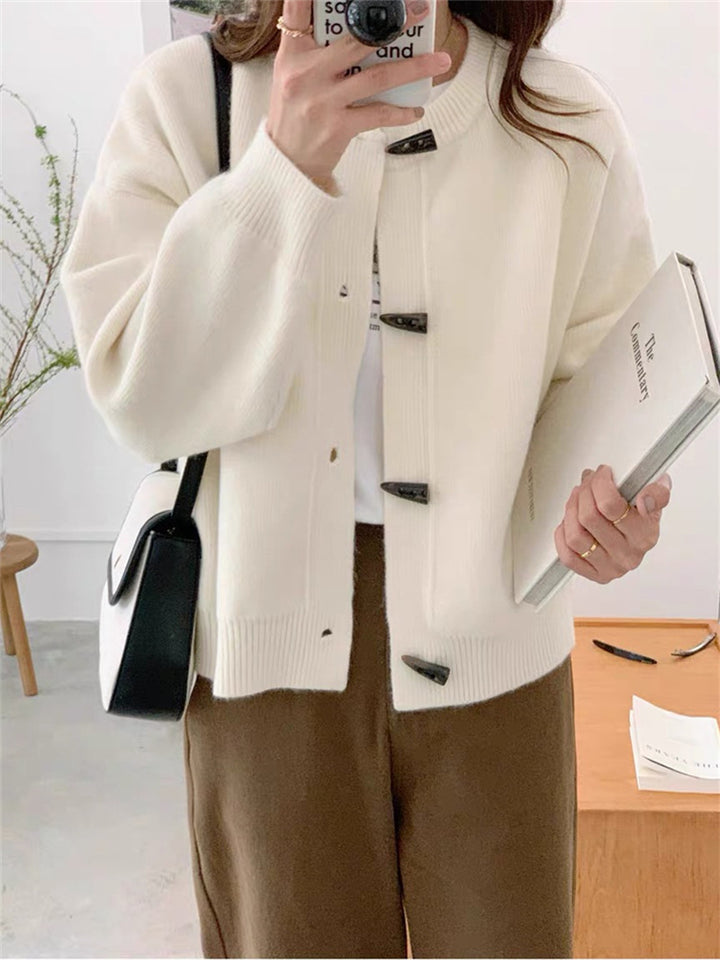 Damen Strickjacke mit eleganten Knopfdetails Drune