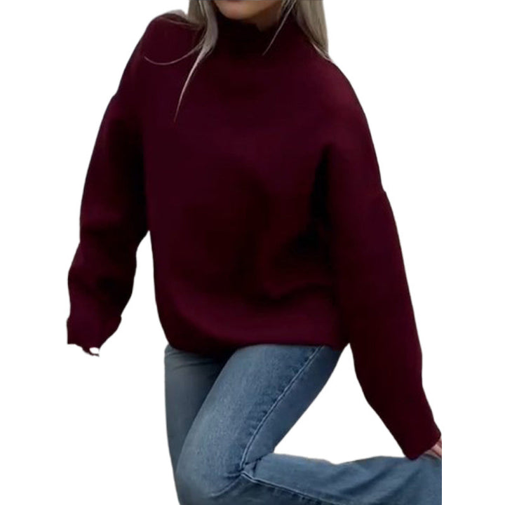 Damen modischer Oversized Pullover mit lässigem Schnitt und weichem Material Drune