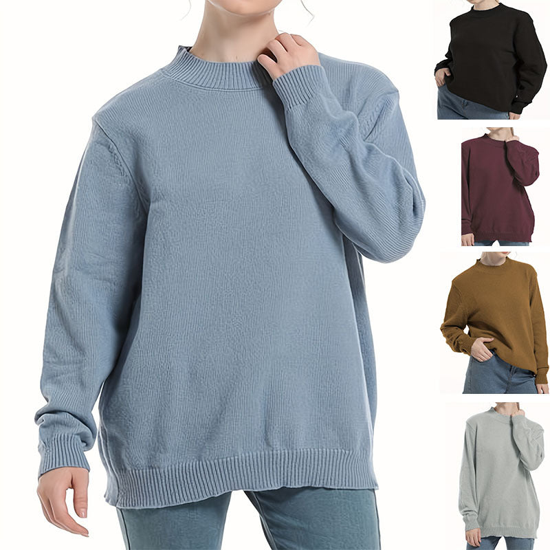 Damen Grobstrickpullover mit Rundhals und lässigem Schnitt Drune