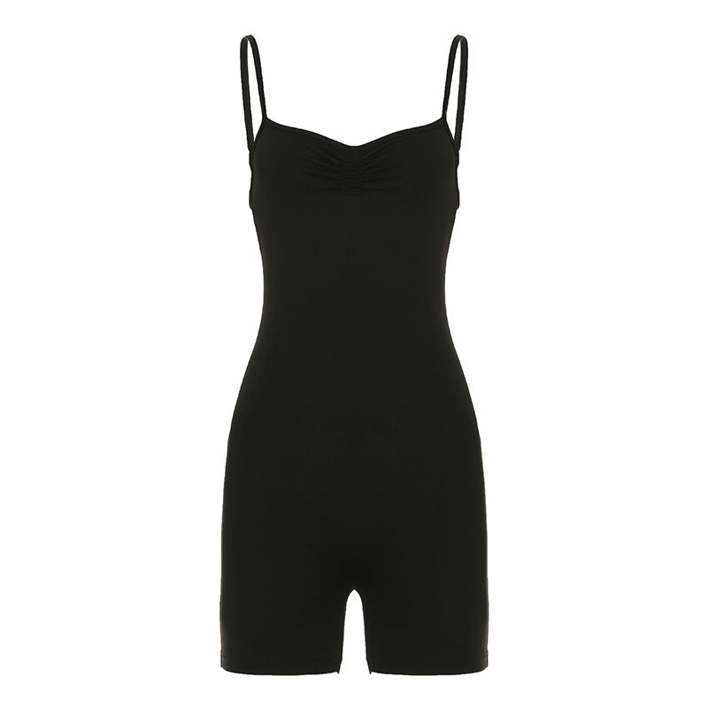 Damen sportlicher Badeanzug mit verstellbaren Trägern und Rüschendetails Drune