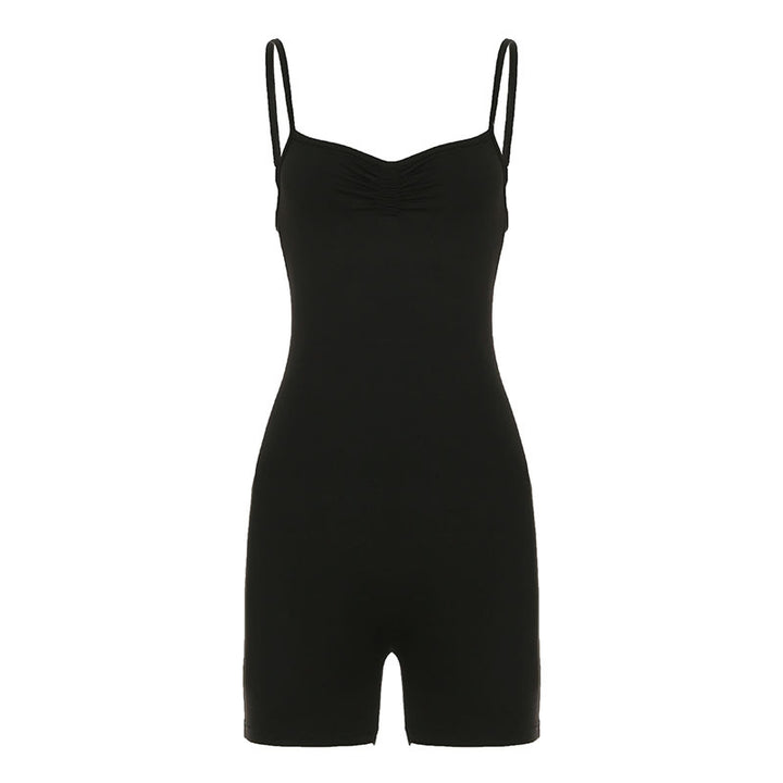 Damen sportlicher Badeanzug mit verstellbaren Trägern und Rüschendetails Drune