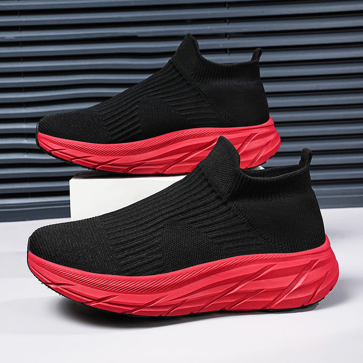 Unisex nahtloser Strick-Sock-Sneaker mit hohem Plateausohle Profil und gepolstertem Komfortfußbett Drune