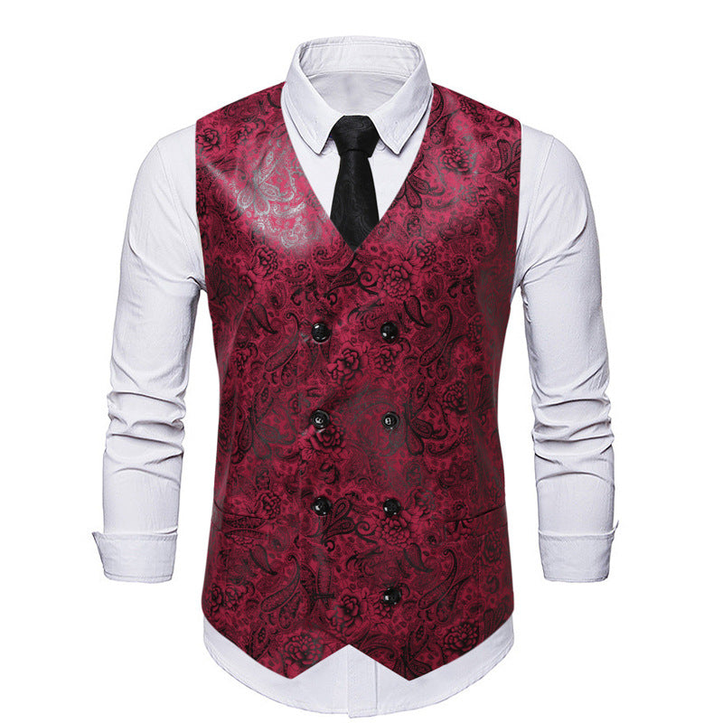 Herren elegante Blumenmusterweste Drune
