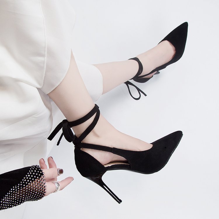 Damen elegante High-Heels mit raffiniertem Schnürdesign Drune