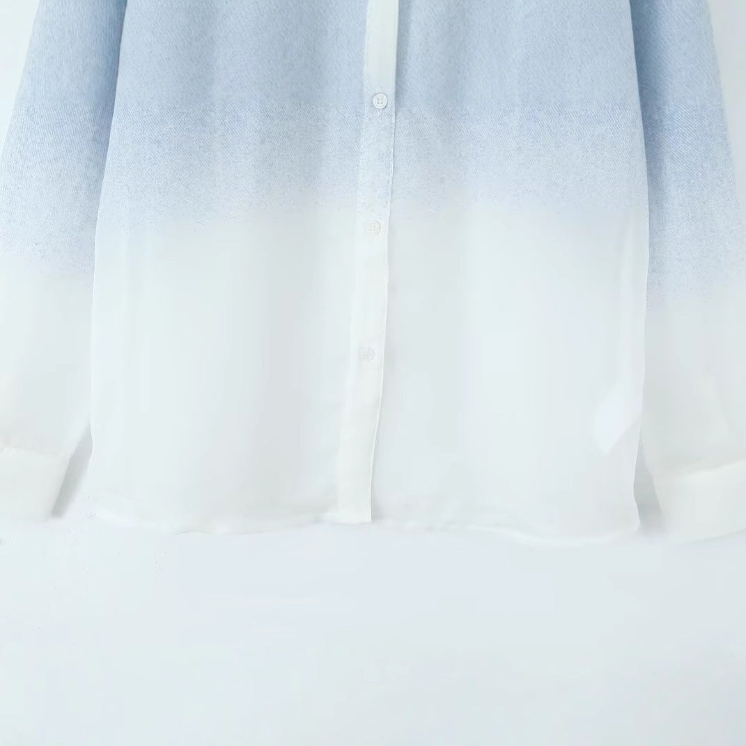 Damen Elegante Bluse mit leichtem Farbverlauf Drune
