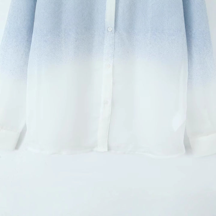 Damen Elegante Bluse mit leichtem Farbverlauf Drune