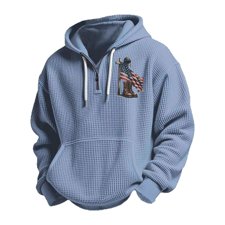 Herren Kapuzensweater mit amerikanischem Flaggenmotiv Drune