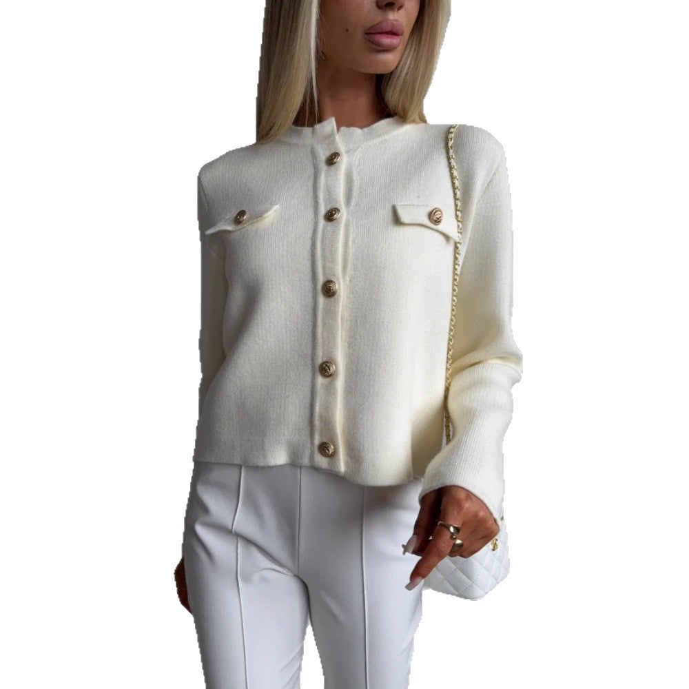 Damen Modische Kurze Strickjacke Drune