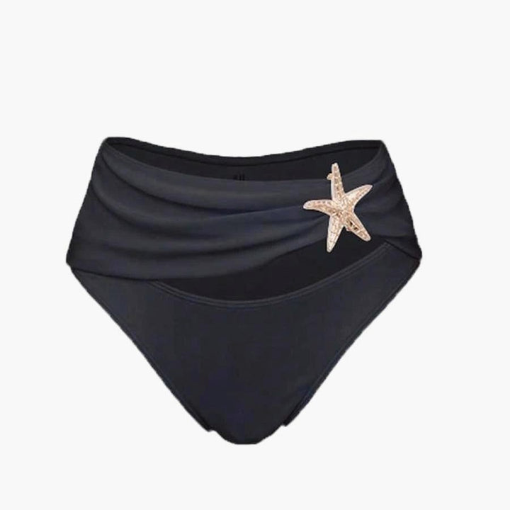 Damen Bikini-Set mit eleganter Wickelrock-Optik und modischem Stern-Applikation Drune