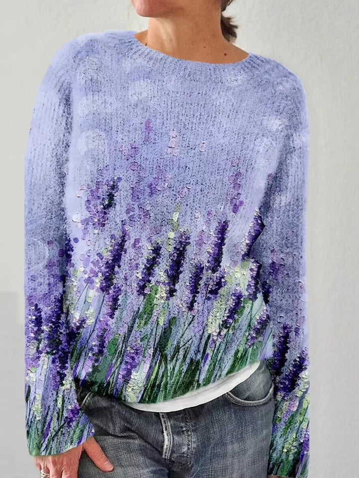 Drune | Bequemes Sweatshirt mit Blumenmuster