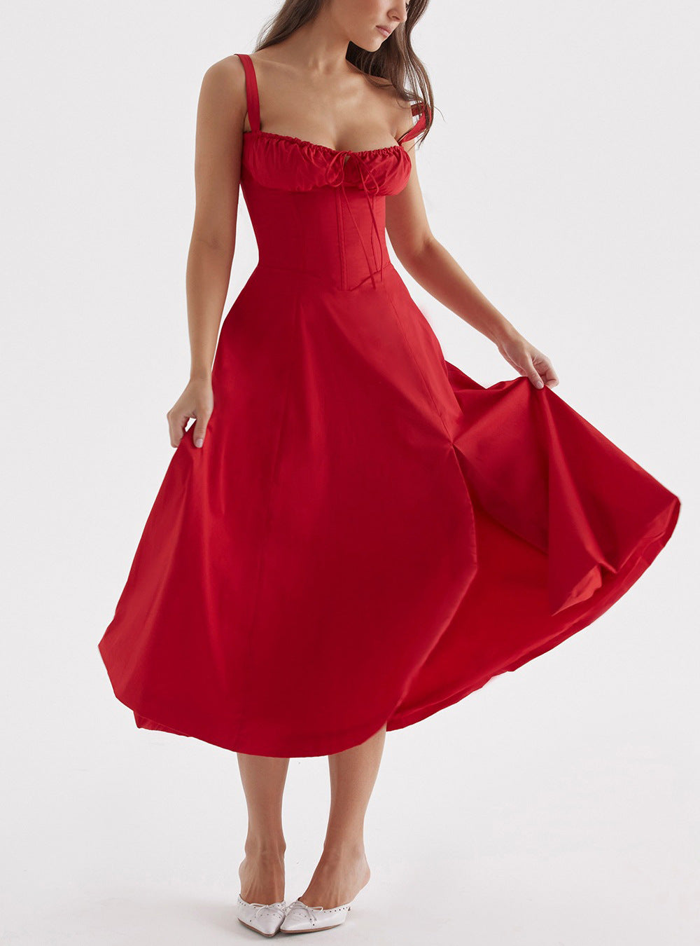 Damen Midikleid mit floralem Muster Drune