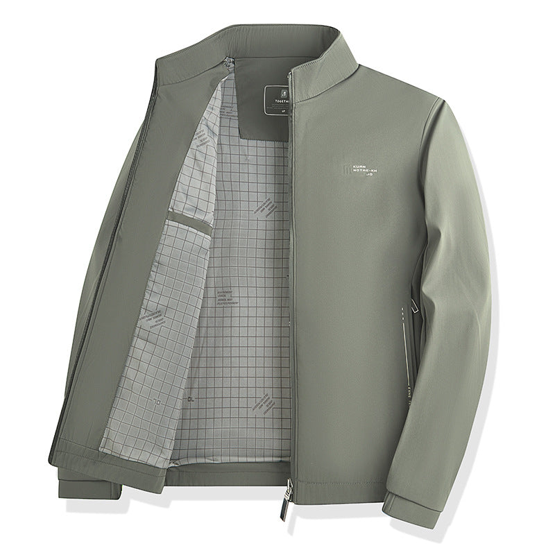 Herren Urbaner Stehkragen-Blouson mit minimalistischer Softshell-Optik Drune