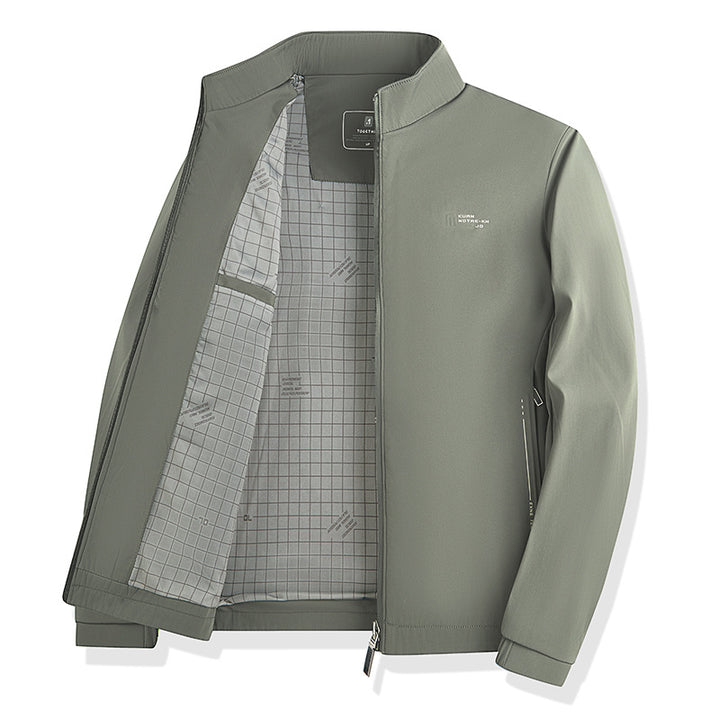 Herren Urbaner Stehkragen-Blouson mit minimalistischer Softshell-Optik Drune