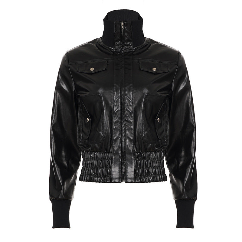 Damen Lederoptik-Bomberjacke Drune
