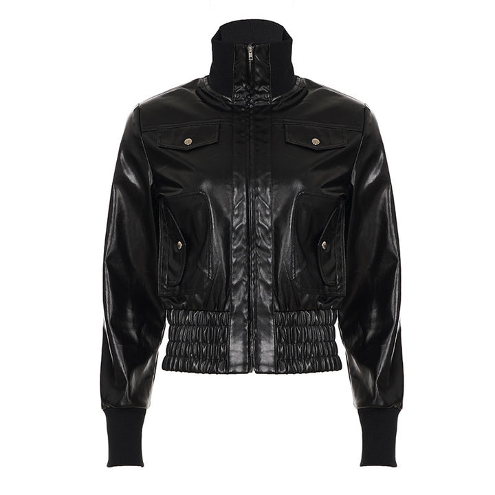 Damen Lederoptik-Bomberjacke Drune