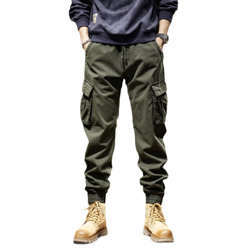 Herren Cargo-Joggerhose mit elastischem Bund, mehreren Utility-Taschen und gerippten Abschlüssen Drune