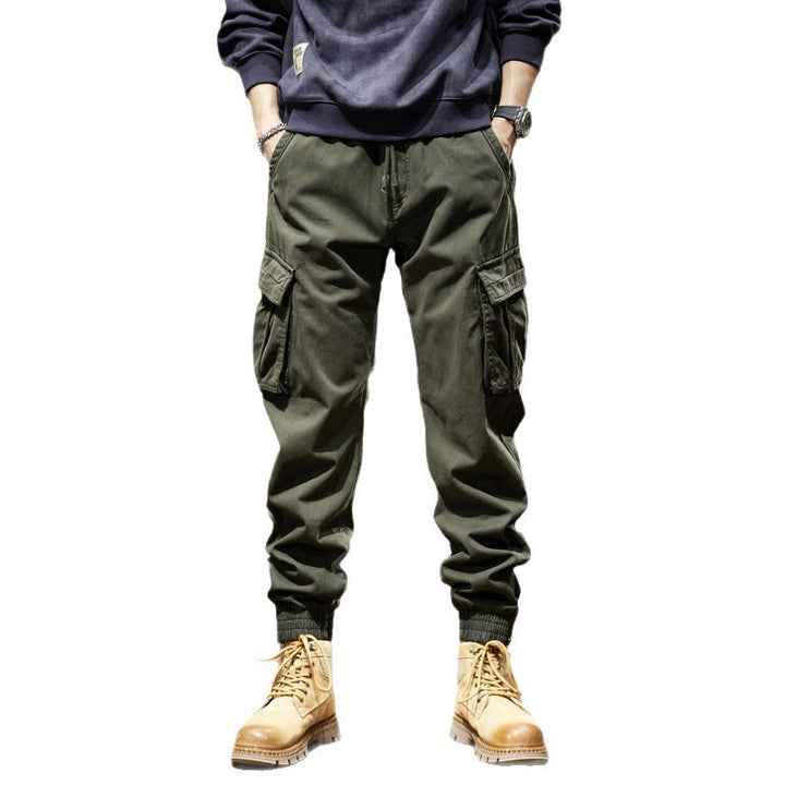 Herren Cargo-Joggerhose mit elastischem Bund, mehreren Utility-Taschen und gerippten Abschlüssen Drune