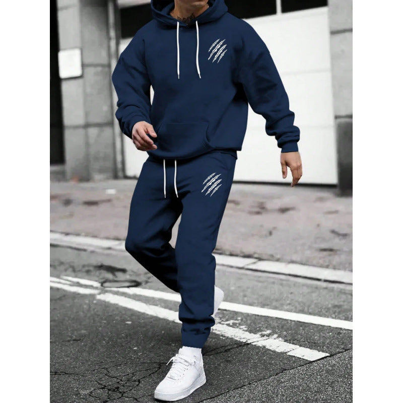 Herren Trainingsanzug mit modernem Grafikdesign und praktischen Taschen Drune