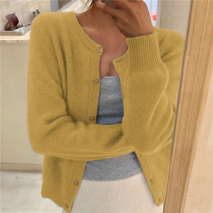 Damen kuschelige Strickjacke Drune