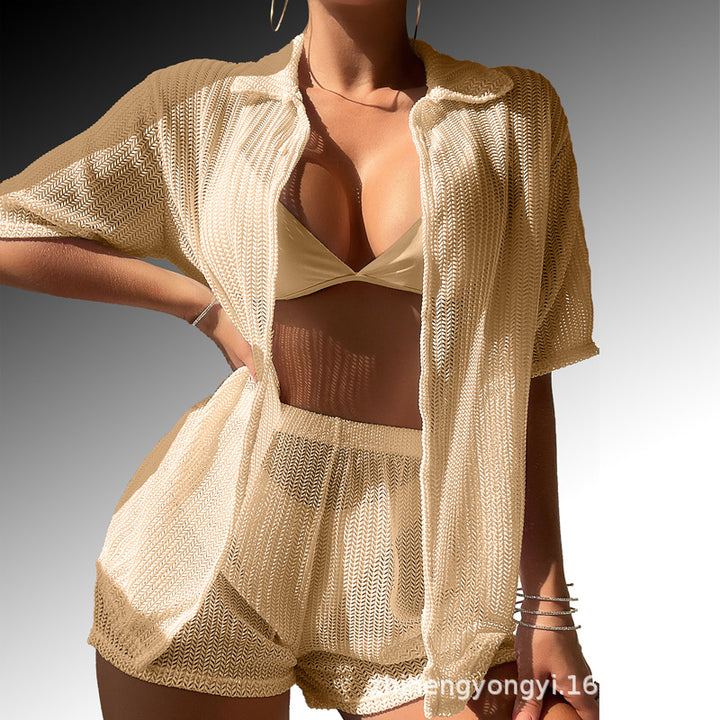 Damen Freizeitanzug mit luftigem Strickdesign Drune