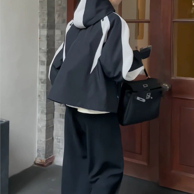 Damen Urbanes Übergangsjacke mit hohem Kragen Drune