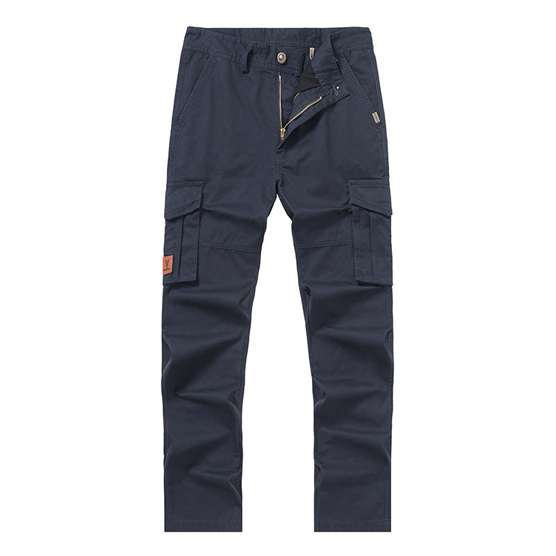 Herren Cargohose im Slim-Straight Schnitt mit Mehrfach‑Taschen und verstärkten Knien Drune