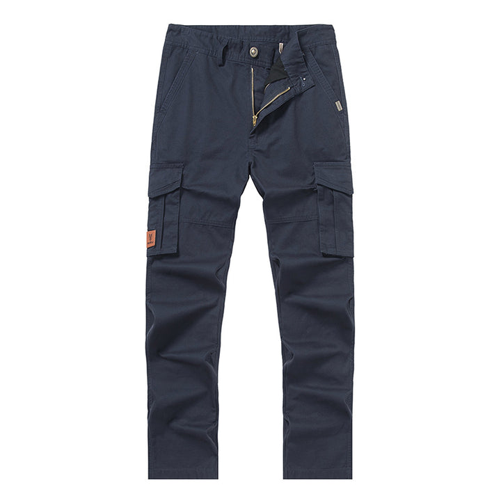 Herren Cargohose im Slim-Straight Schnitt mit Mehrfach‑Taschen und verstärkten Knien Drune