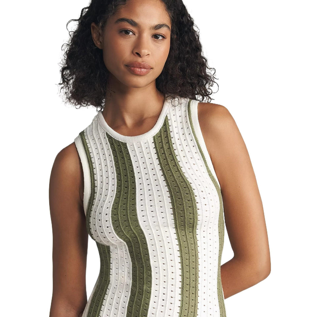 Damen figurbetontes Strickkleid mit einzigartigem Muster Drune